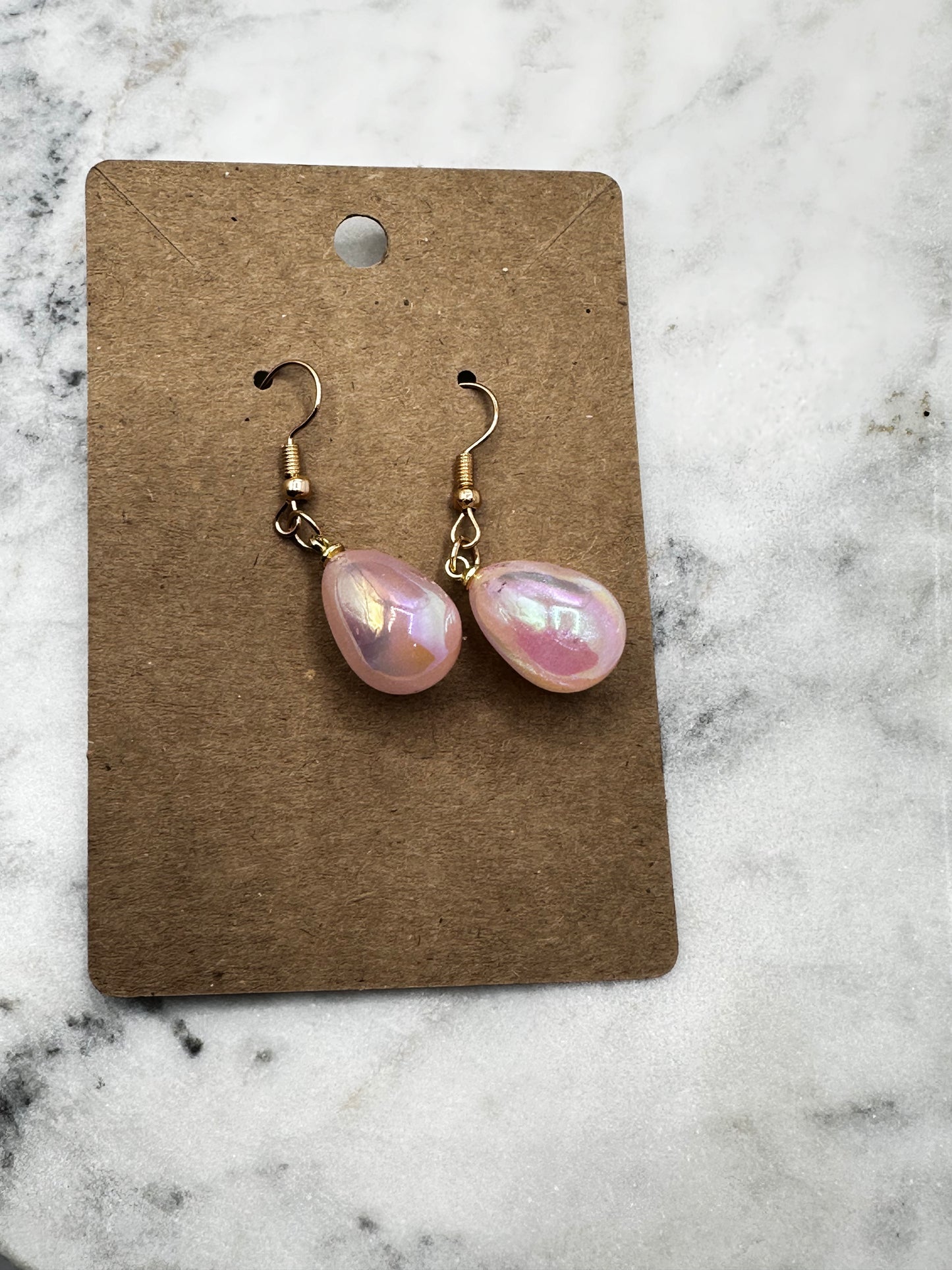 Pearlescent Pink earrings